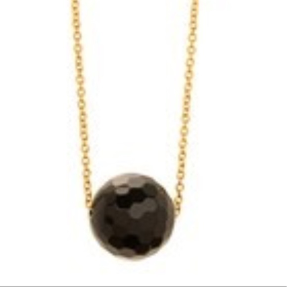 Gorjana Black Onyx Power Necklace on GP chain NWT - Picture 3 of 7